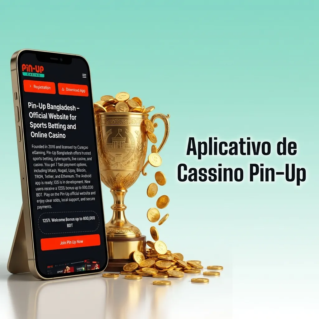 Tela do aplicativo Pin-Up Cassino mostrando jogos de mesa, caça-níqueis e opções de cassino ao vivo com dealers reais.