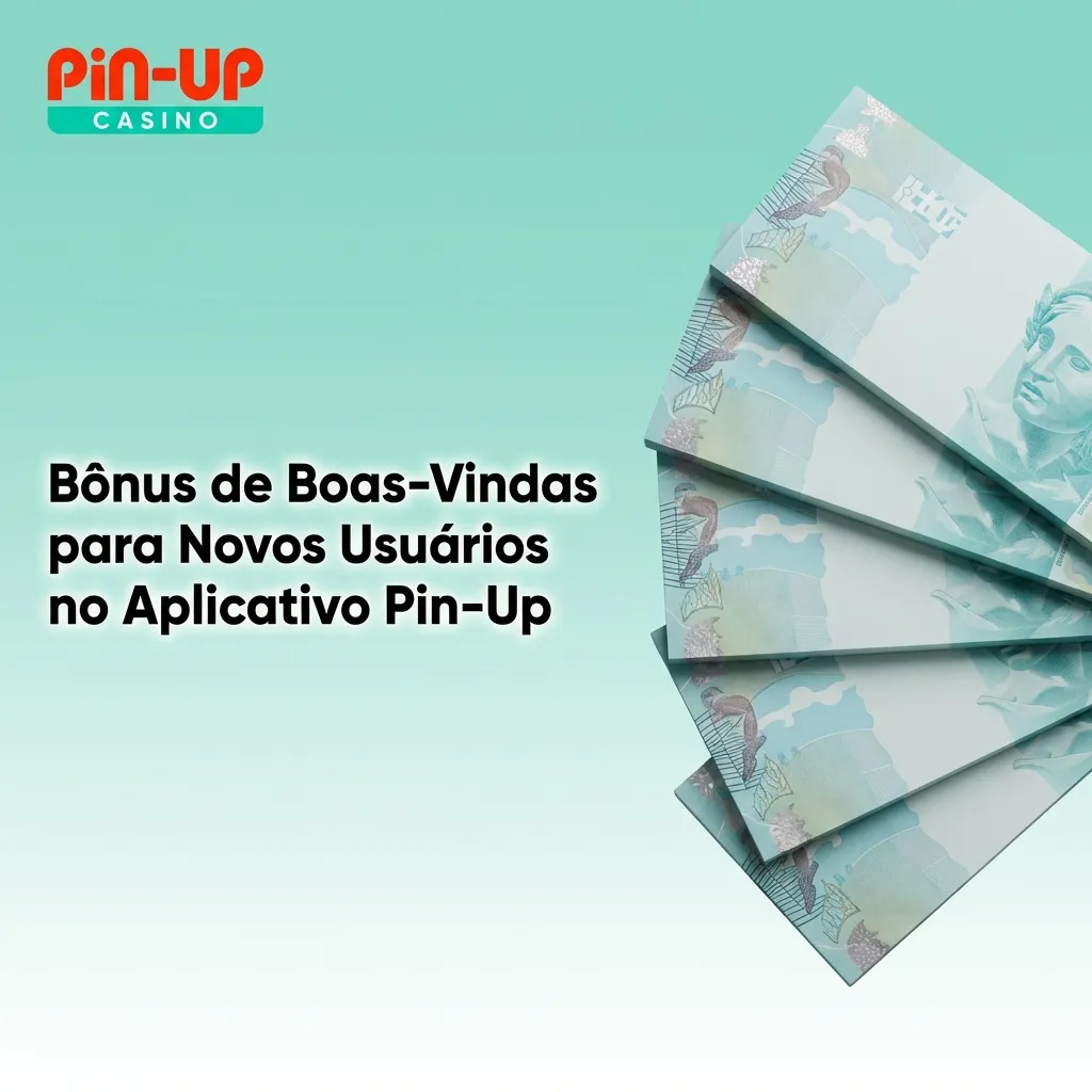 Pin-Up app welcome bonus offer showing sports and casino options with deposit percentages for new users