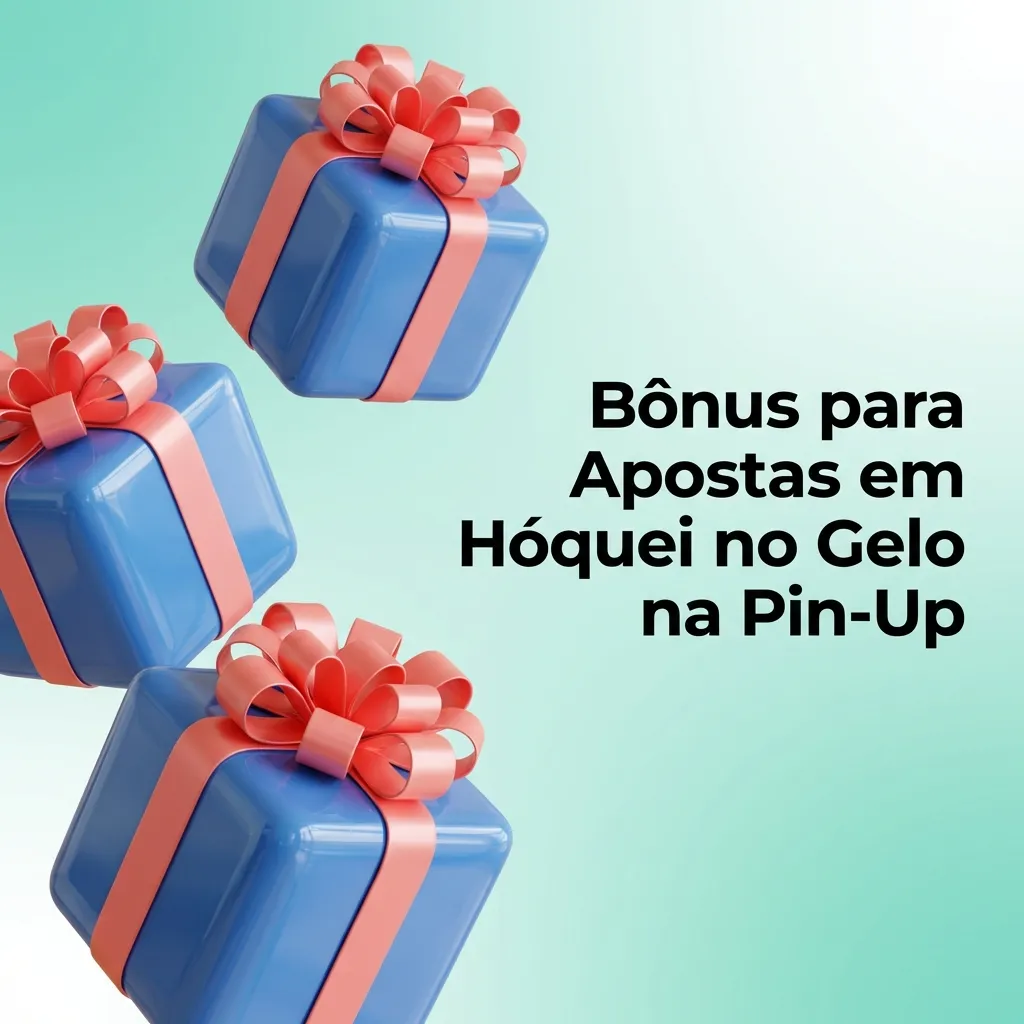 Pin-Up betting bonus promotion showing 100% welcome offer up to R$3,000 plus 250 free spins for ice hockey wagering