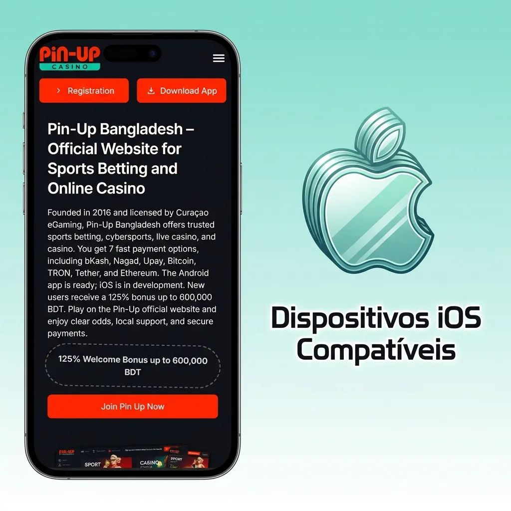 Pin-Up web version compatible with various iPhone models (14 to 8), iPad Pro, iPad Air, and iPad Mini devices