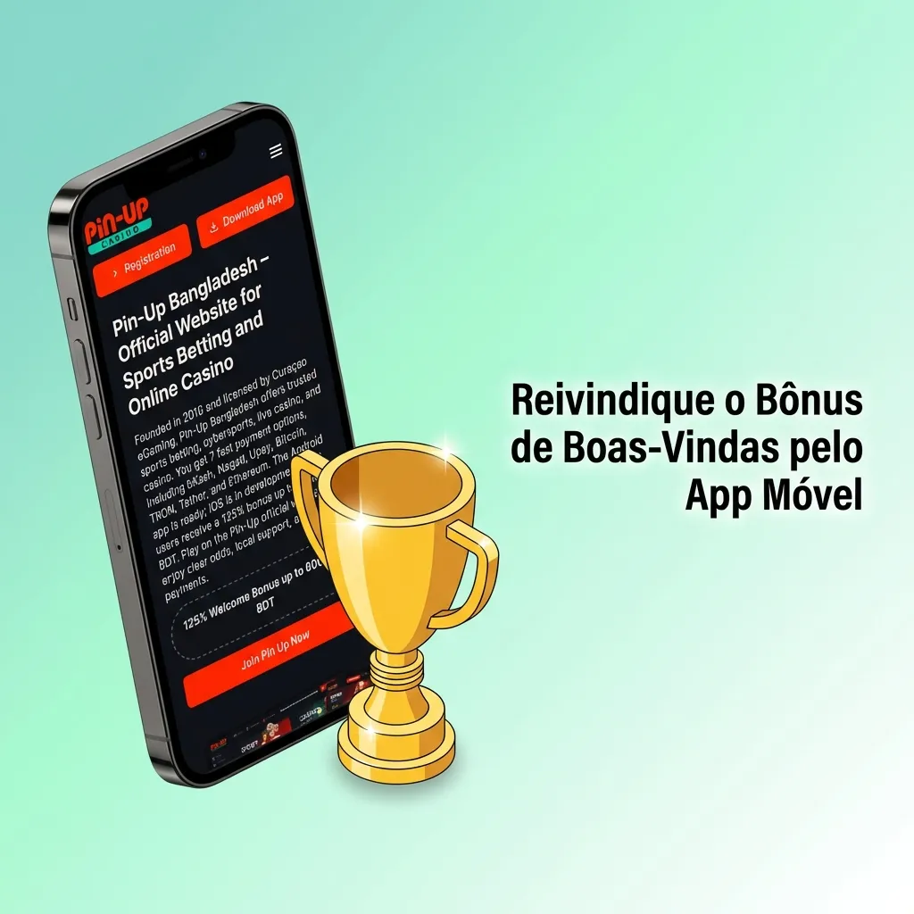 Tela de smartphone mostrando processo de cadastro e ativação de bônus de boas-vindas em aplicativo de apostas