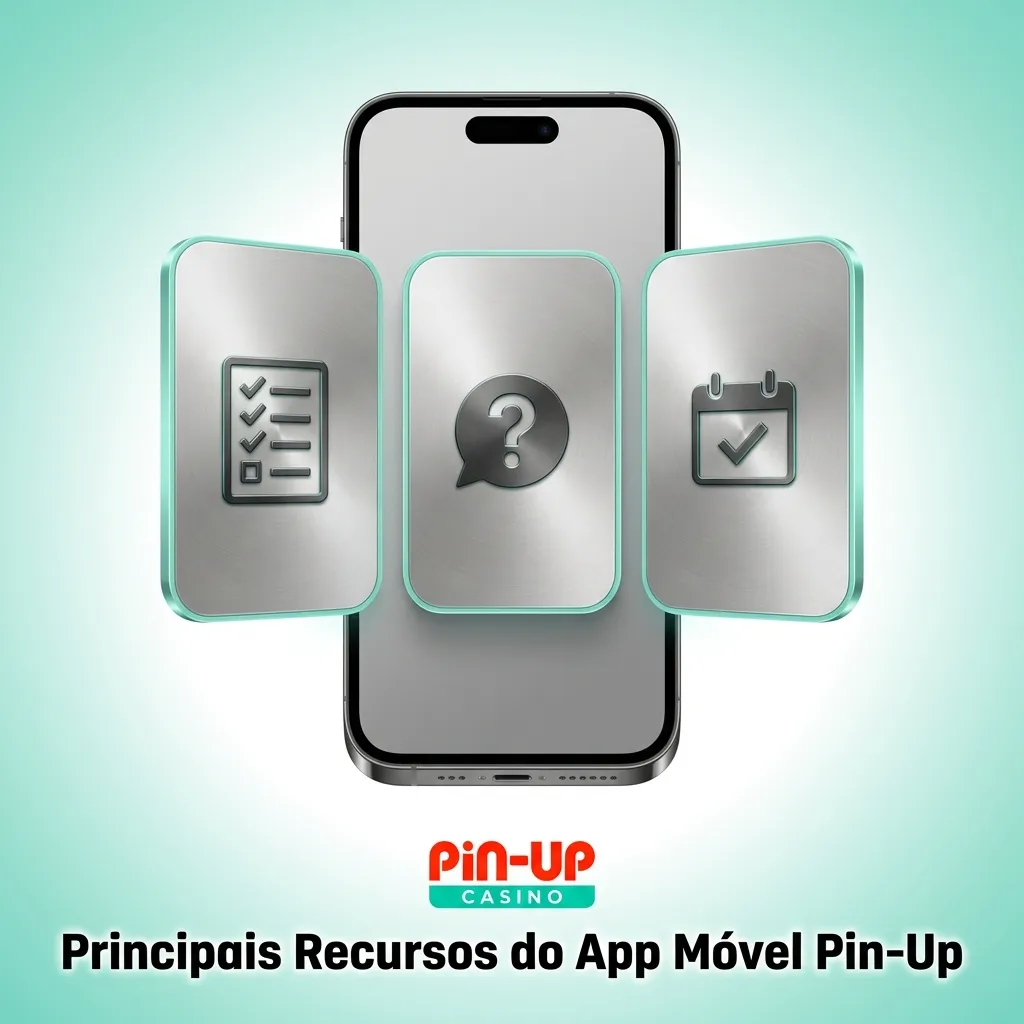 Pin-Up mobile app interface showing casino games, live betting options, and Brazilian payment methods including Pix